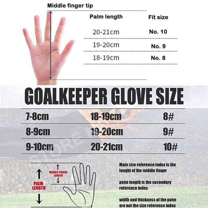 Goalie Gloves Latex Soccer Goalie Goalkeeper Gloves Anti-slip Thicken Football Glove Finger Protection Gloves Soccer Equipment