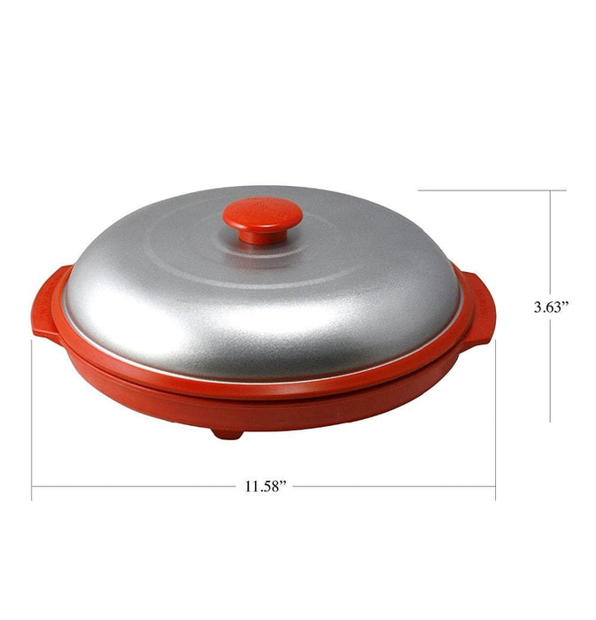 New Kitchen Reheatza Microwave Grill Pan Microwave Crisper Plate with Lid Microwave Cooking/Grilling Oven Pans