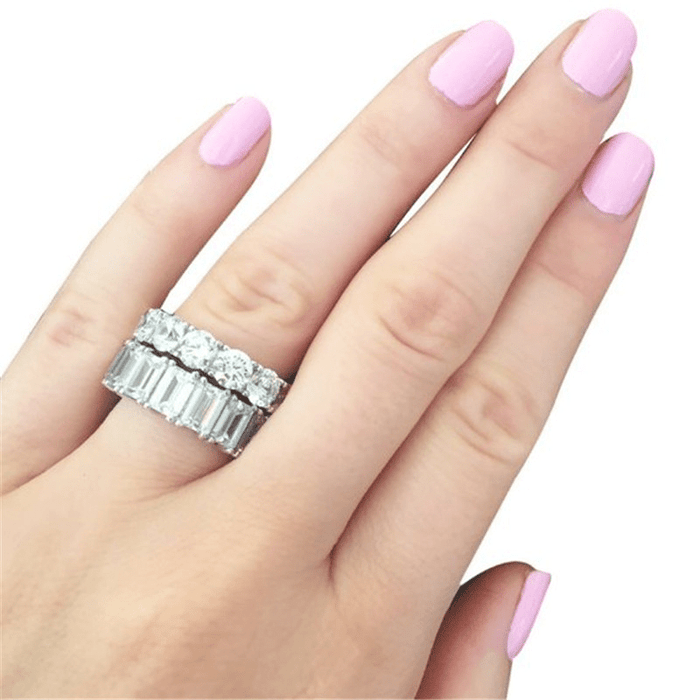 925 Sterling Silver Engagement Wedding Band Ring