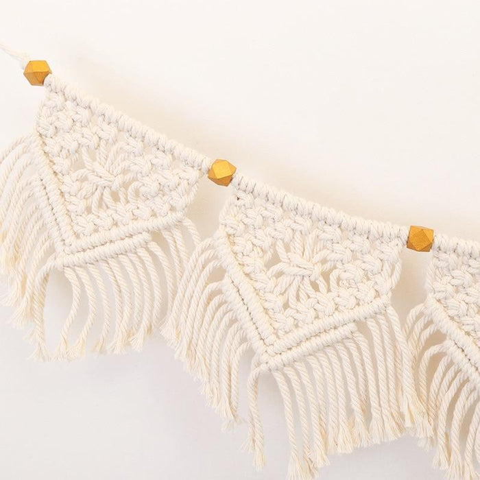 Macrame Fringed Woven Tapestry Wall Hanging Home Wall Decoration Boho Decor