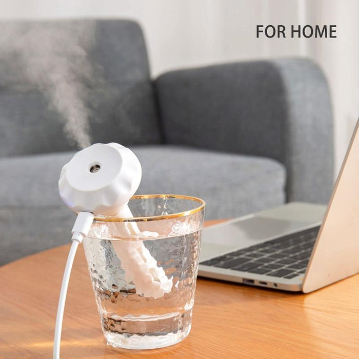 ELOOLE USB Portable Air Humidifier Diamond Bottle Aroma Diffuser Mist Maker For Home Office Humidification Detachable