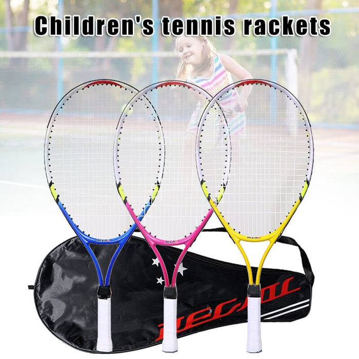 Newly Kids Junior Children Sports Tennis Racket Aluminum Alloy Pu Handle Tennis Racket Raquete Beach Tennis
