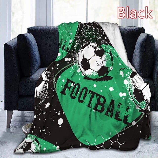Football Theme Blanktets Kids Adults Soccer Player Throw Blankets Gift Blankets for Boys Teens Young Man Adult