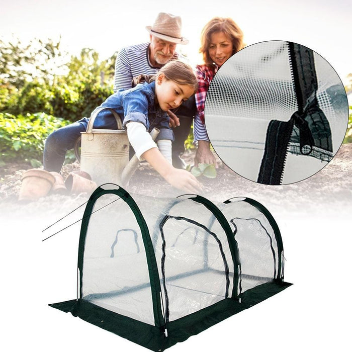 Mini Foldable Greenhouse Mini Pop Up Grow House Garden Indoor Outdoor Backyard Protector Portable Gardening Plant Shelter