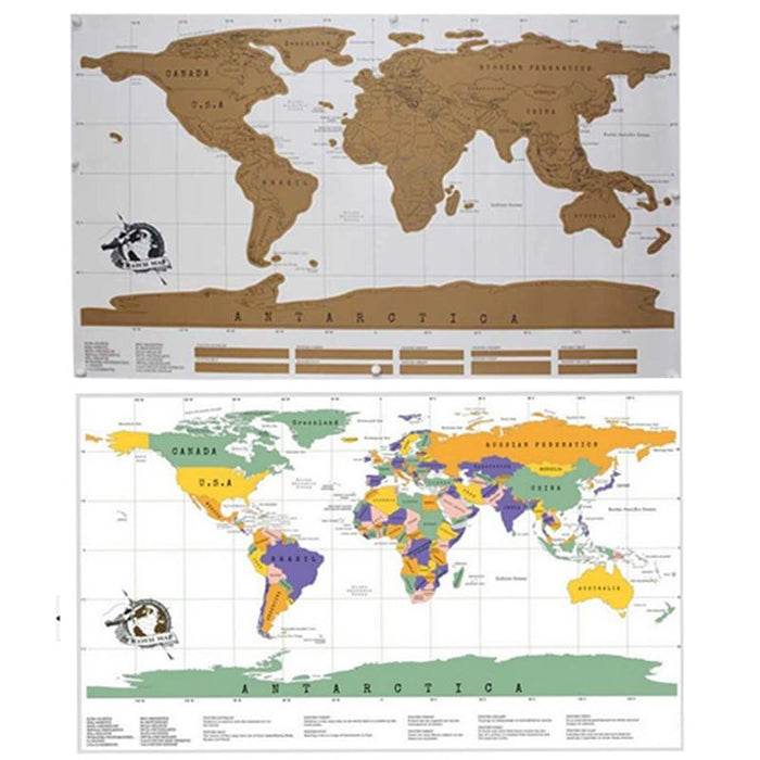 Home decoration Wall stickersTravel Scratch Off Map Personalized World Map Poster Traveler Vacation Log Originality Art
