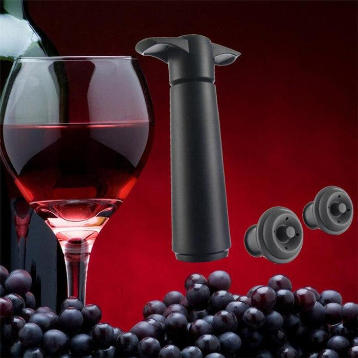 1 Set Wine Saver Vacuum Bottle Stopper Set 1 Pump+2 Caps
