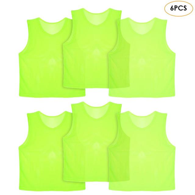 6/12 PCS Adults Children Soccer Training Vest Football Shirts Jerseys Scrimmage Practice Sports Vest Breathable Team Training