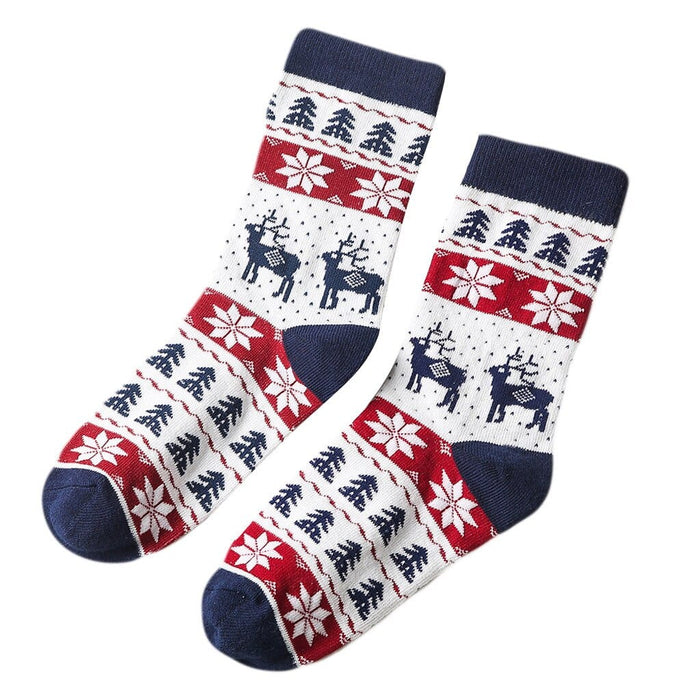 chaussette noel 1Pair Children/Adult Christmas socks Vintage Cashmere Sock Comfortable Geometric Print Socks женские гольфы #J05