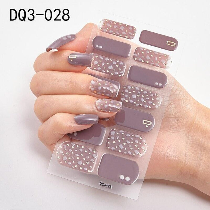 1 Sheet Glitter Series Powder Sequins Fashion Nail Art Stickers Collection Manicure DIY Nail Polish Strips Wraps for Party Decor