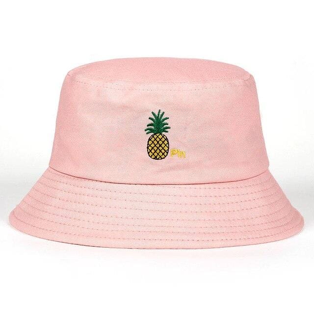 pineapple pin embroidery bucket hat for men women hip hop fisherman hat Adult panama bob hat summer lovers flat hats