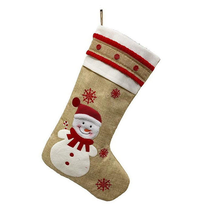 Fashion Christmas Socks Decoration Gift Bag Snowflake Snowman Santa Claus Pattern Christmas Decoration Goodybag Drop Ornaments