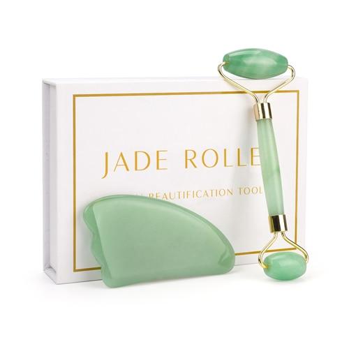 Rose Quartz Roller Slimming Face Massager Lifting Tool Natural Jade Fa —  GO-E-MALL